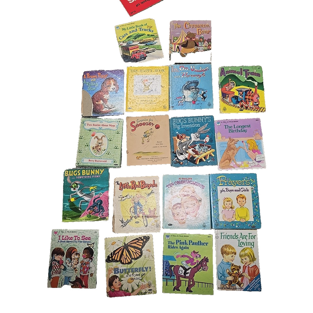 Lot of‎ 18 Vintage Mixed Authors Read Along Hardcover Children's Story Books